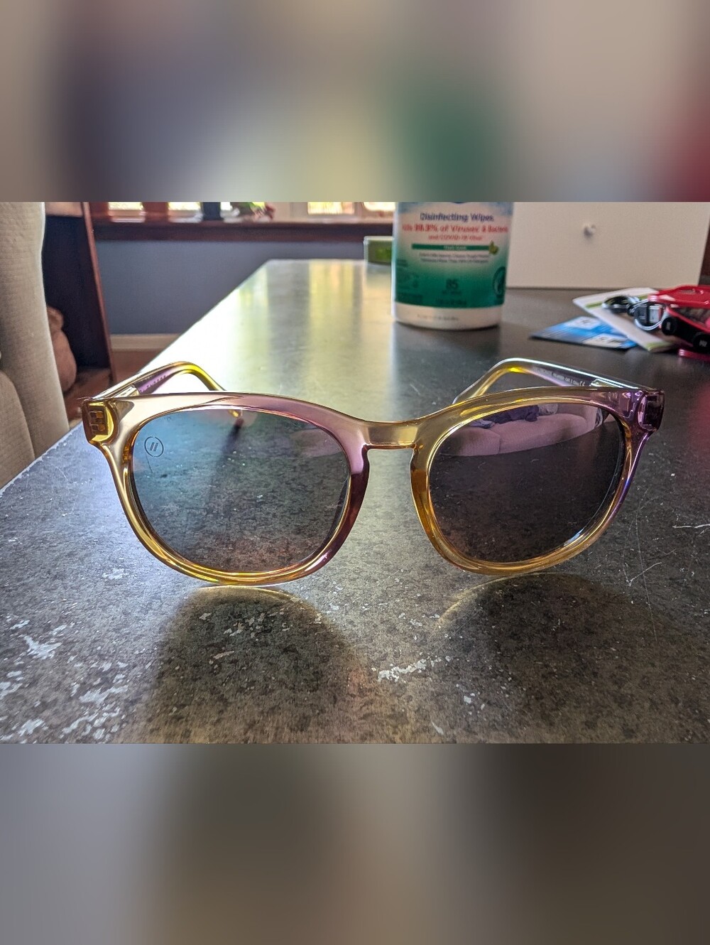 Blenders Pink Lemonade Sunglasses - Yellow to Purple Frame